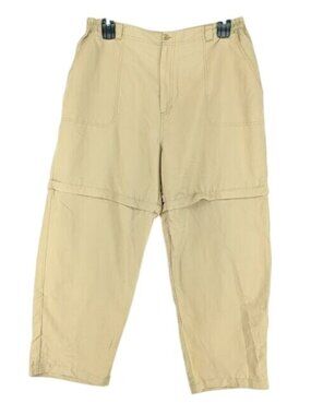 CampMor Womens Size XL Outdoor Camping Hiking Convertible Pants Tan Nylon